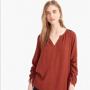 J crew rust blouse